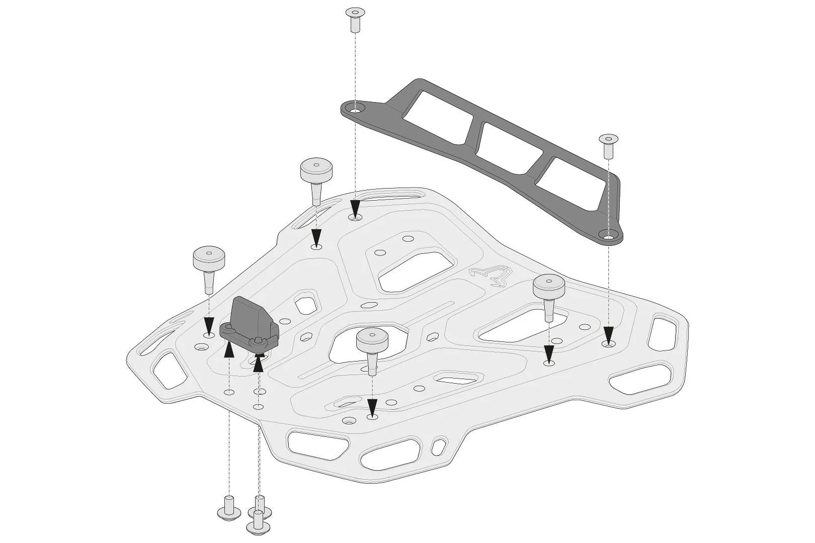 Adapter kit for Adventure-RACK For Givi/Kappa Monolock Black - Image 2