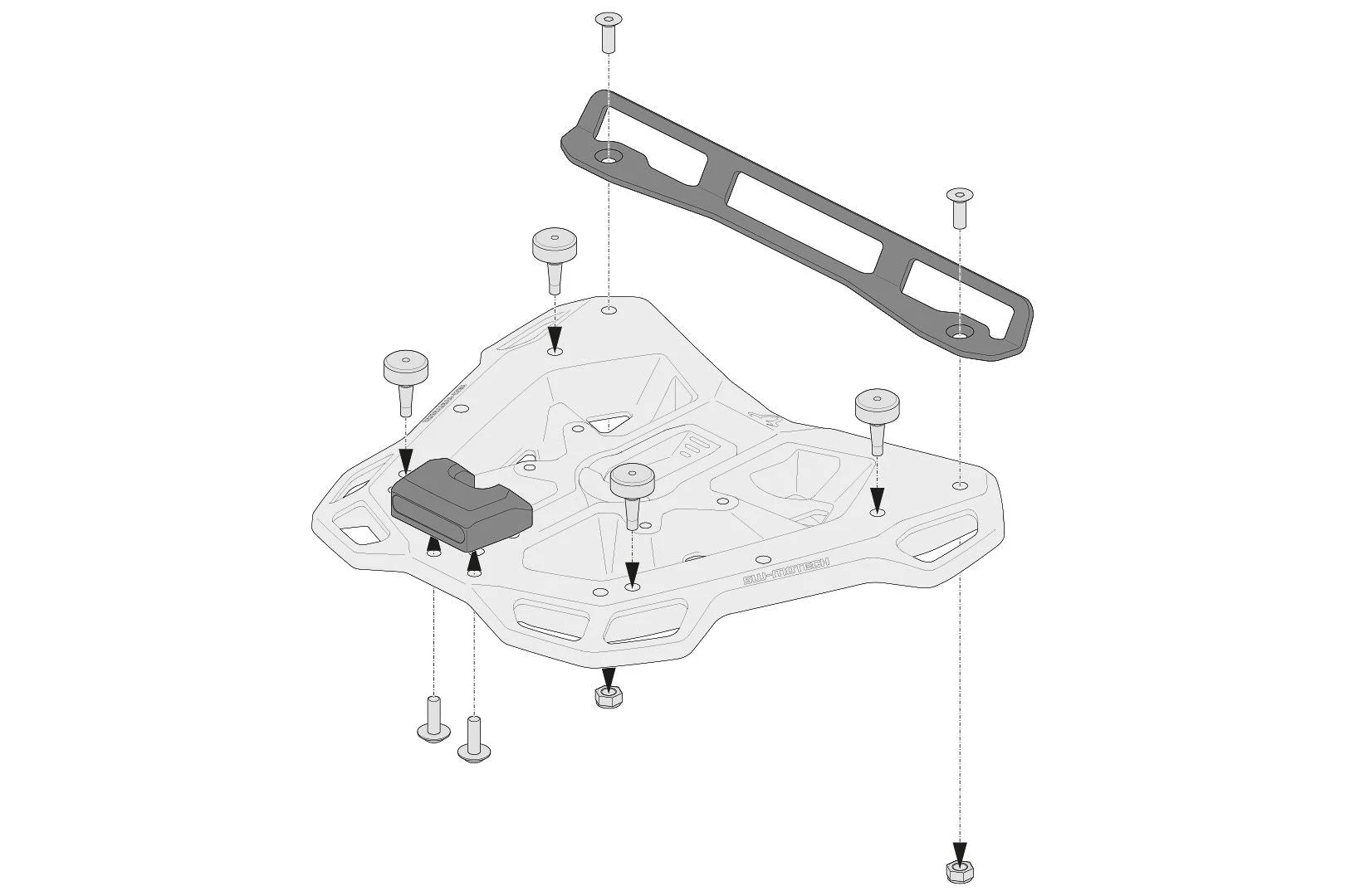 Adapter kit for Adventure-RACK For Shad 2 Black - Image 3