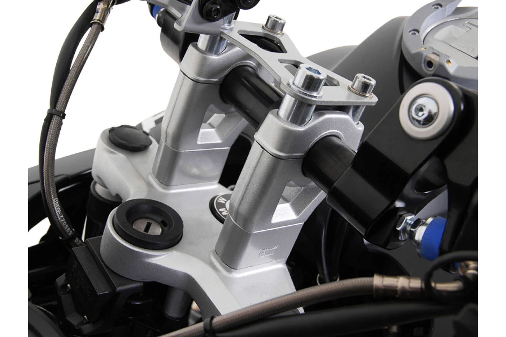 Bar riser H=30 mm BMW R1200GS/Adventure (08-). Silver - Image 2
