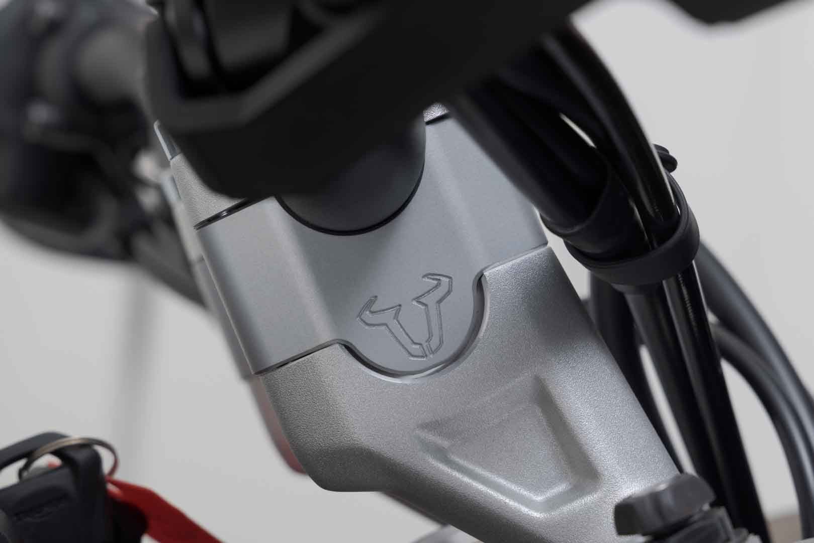 Bar riser H=30 mm. Silver. Triumph Tiger 900 GT/Rally Pro. - Image 2