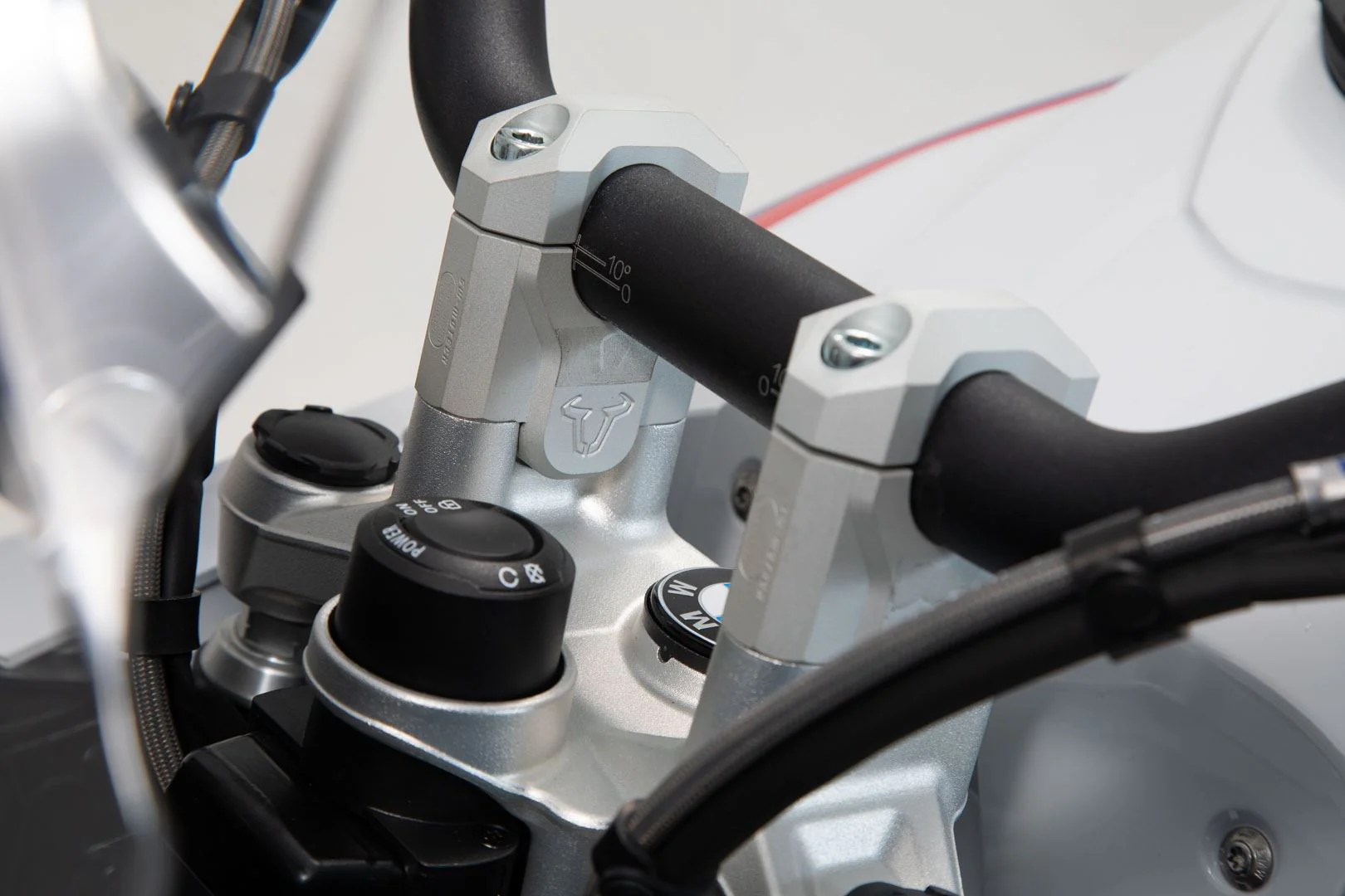 Bar riser H=40 mm BMW R1200GS LC / Adv (13-). Silver - Image 3
