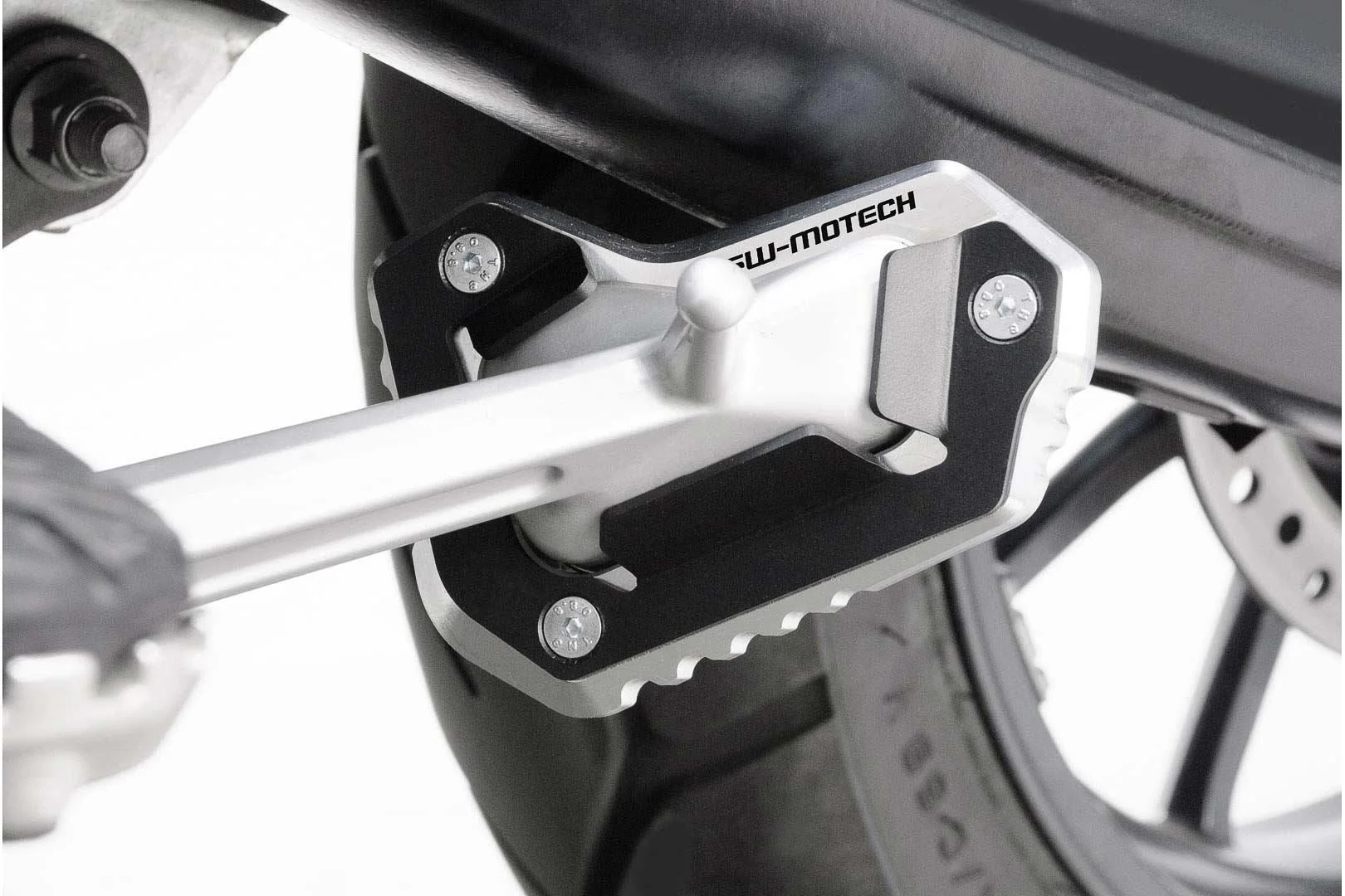 Extension for Side Stand Foot Triumph Tiger Explorer (11-15) Black/Silver - Image 2