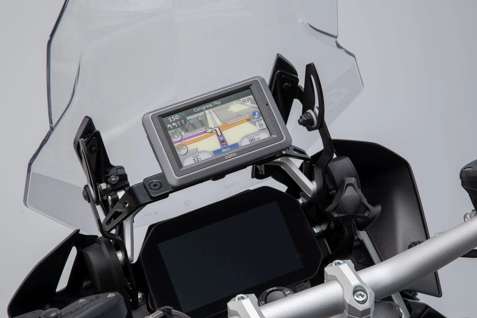 GPS Mount for Cockpit BMW R1200GS (12-), R1250GS (18-) Black - Image 2