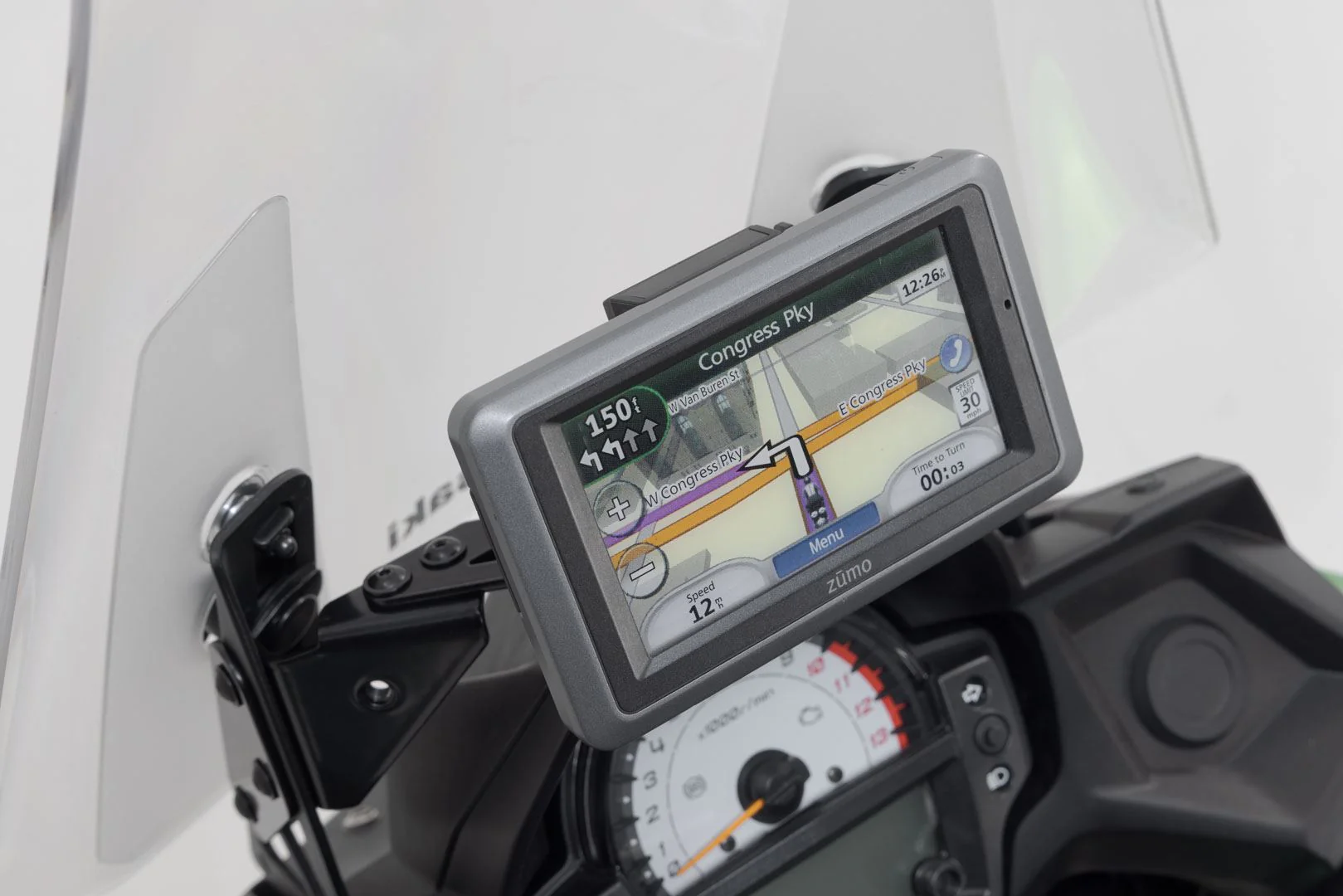 GPS Mount for Cockpit Kawasaki Versys 650 (15-) Black - Image 2