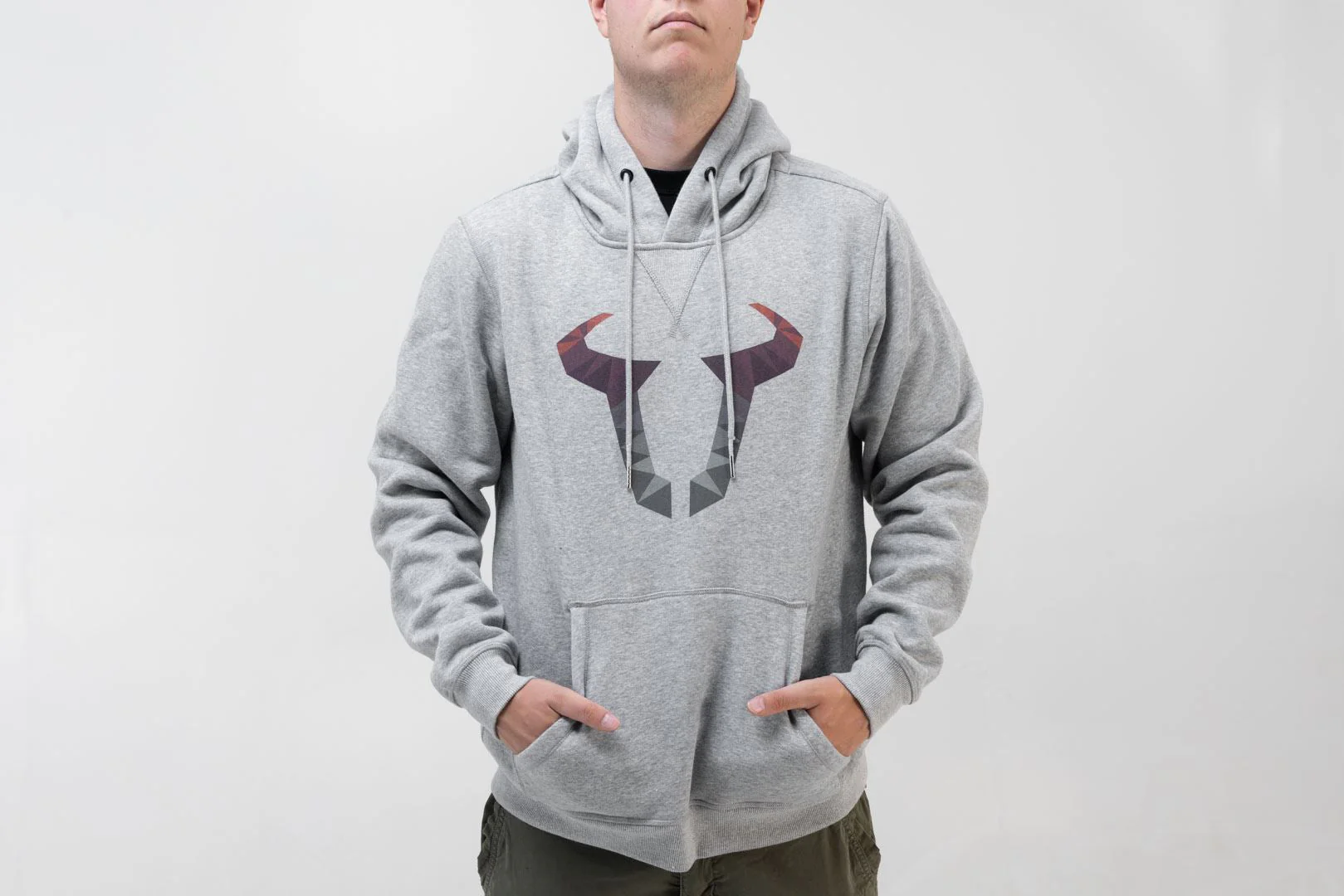 Hoodie Street Line. Grey. Unisex. Size M.