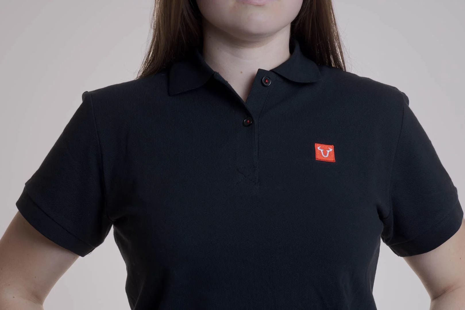 Polo shirt Core Line. Black. Women. Size L. - Image 3