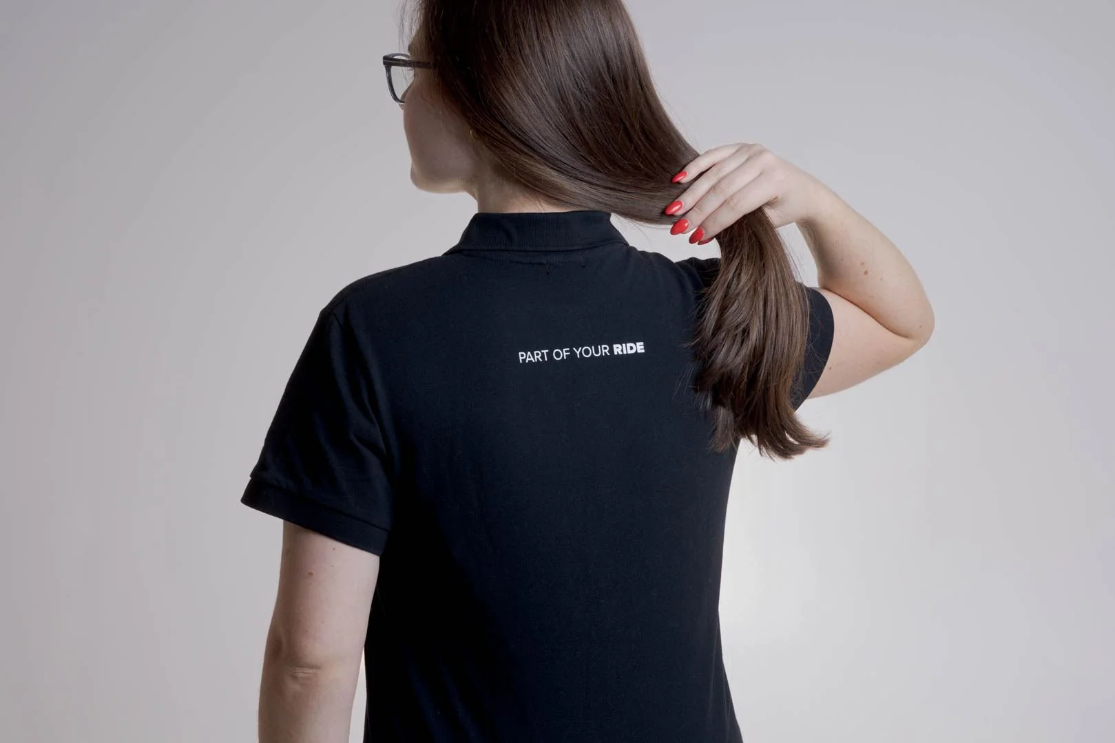 Polo shirt Core Line. Black. Women. Size L. - Image 4