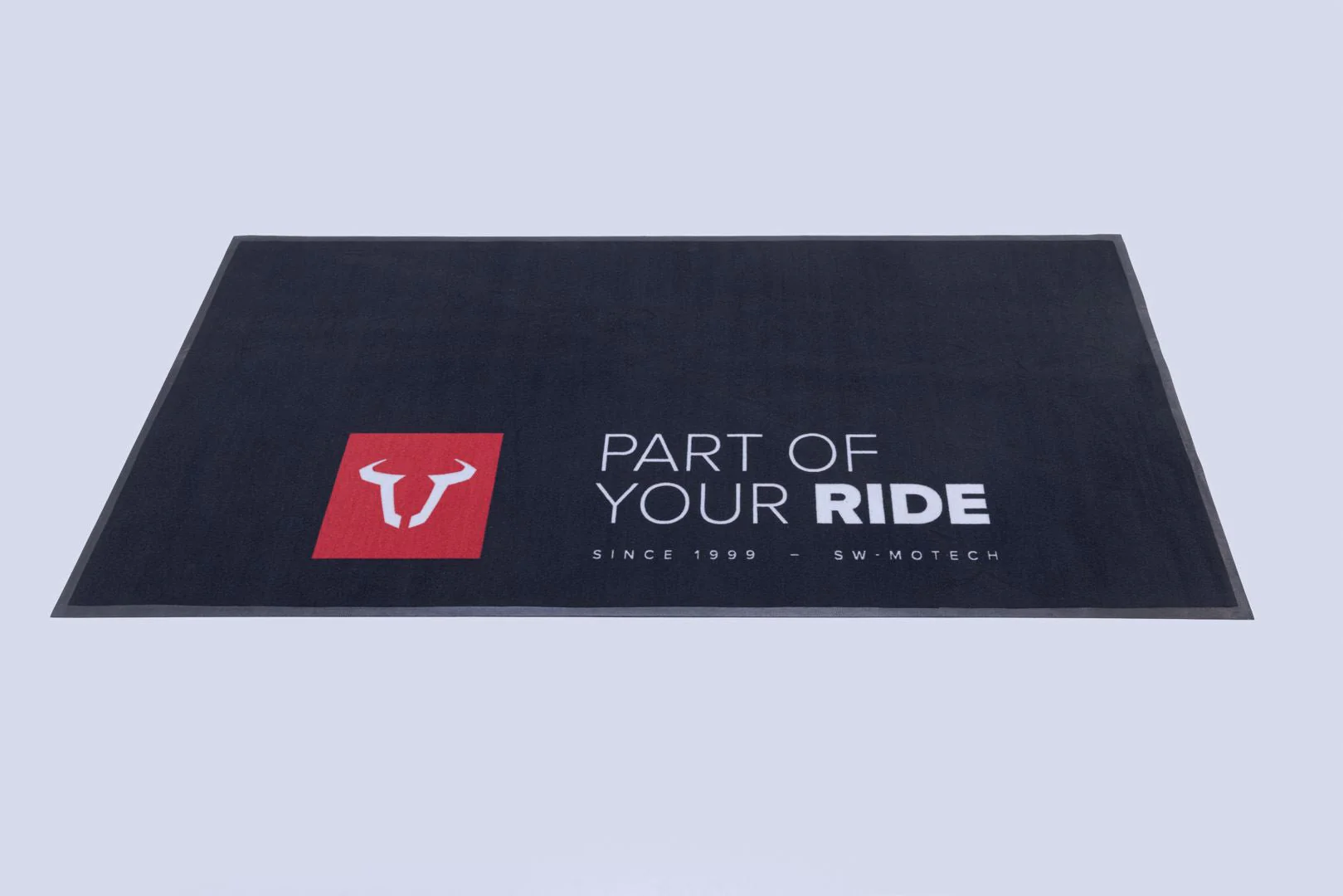 SW-MOTECH bike carpet 2.0x1.0 m. Rectangular. Black. Imprint white/red. - Image 2