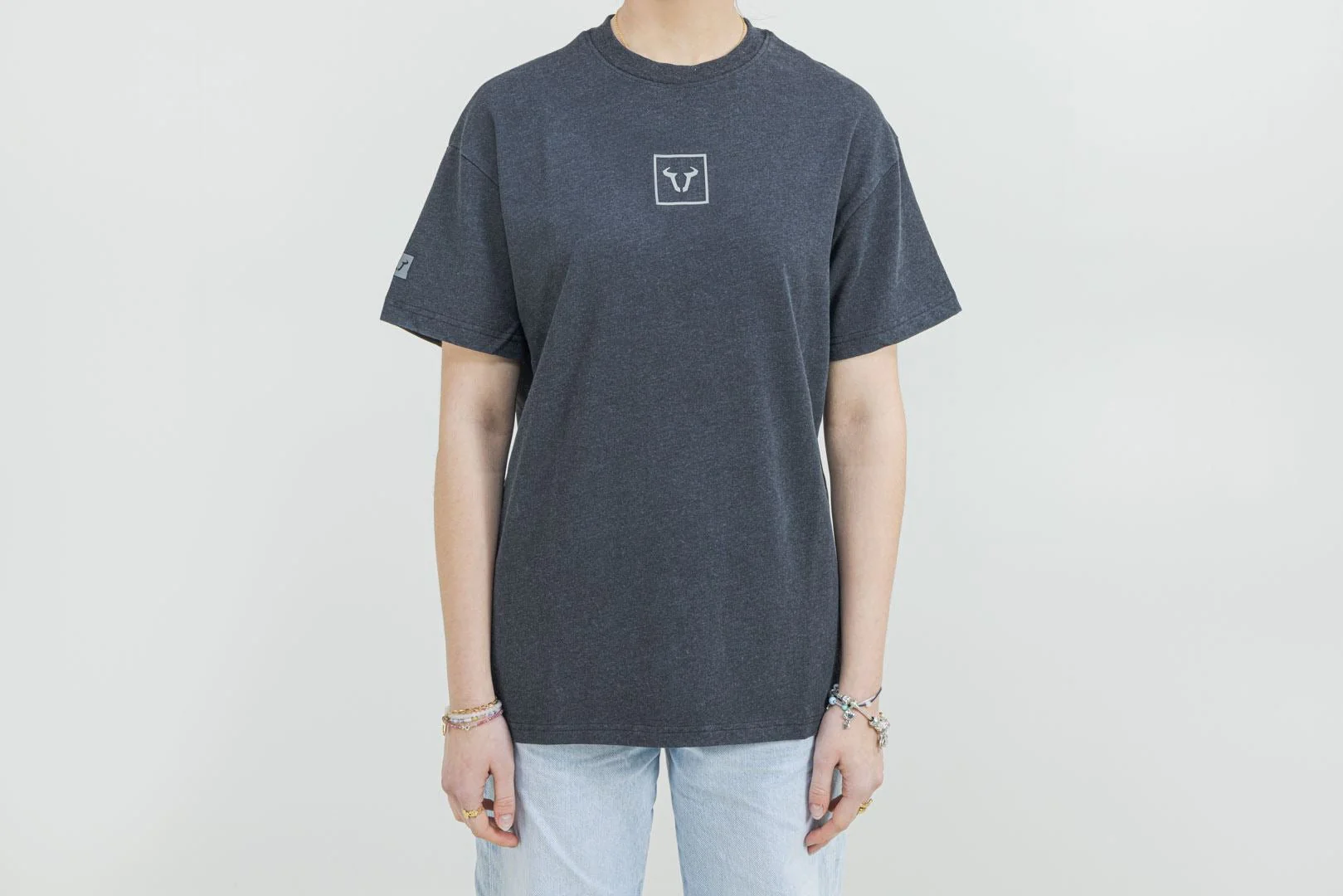 T-Shirt Unisex Riders Line Dark Grey. Optic Wash. Unisex. Size S. - Image 2