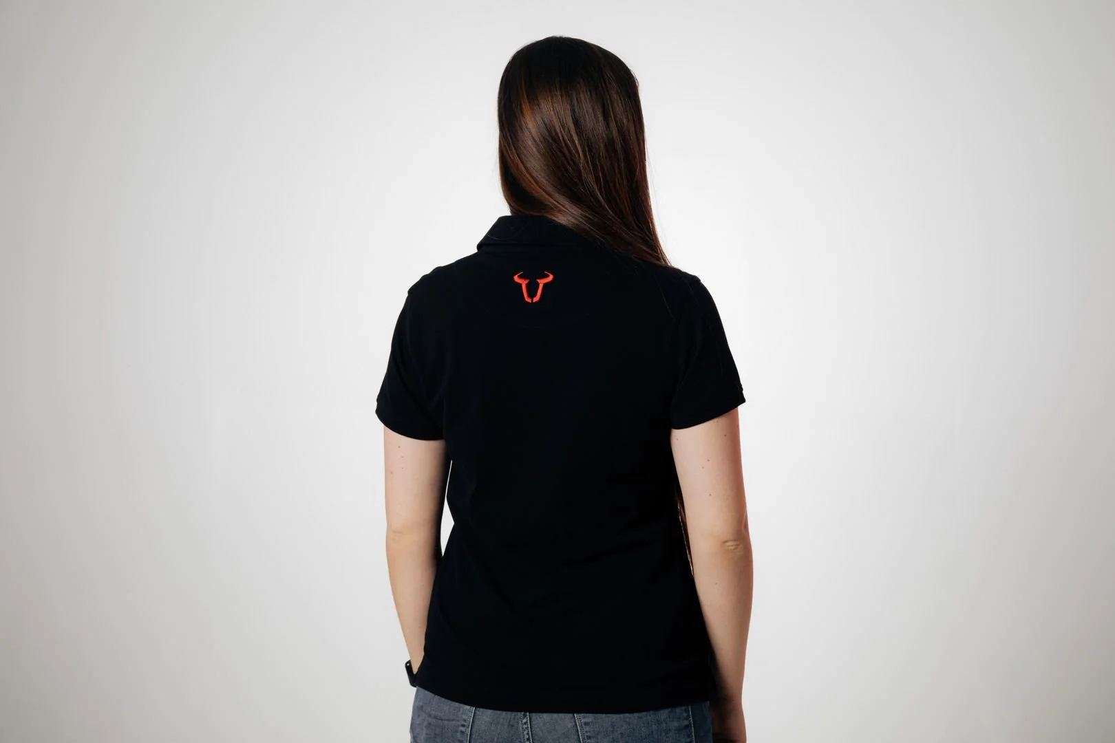 Team polo shirt Core Line. Black. Women. Size S. - Image 2