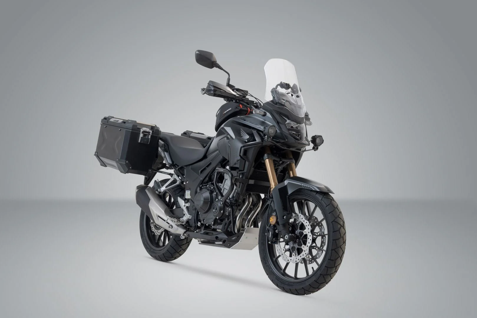 TRAX ADV Aluminium Case System 45/45 litre Honda CB500X, CB500F / CBR500R (-15) Black - Image 2