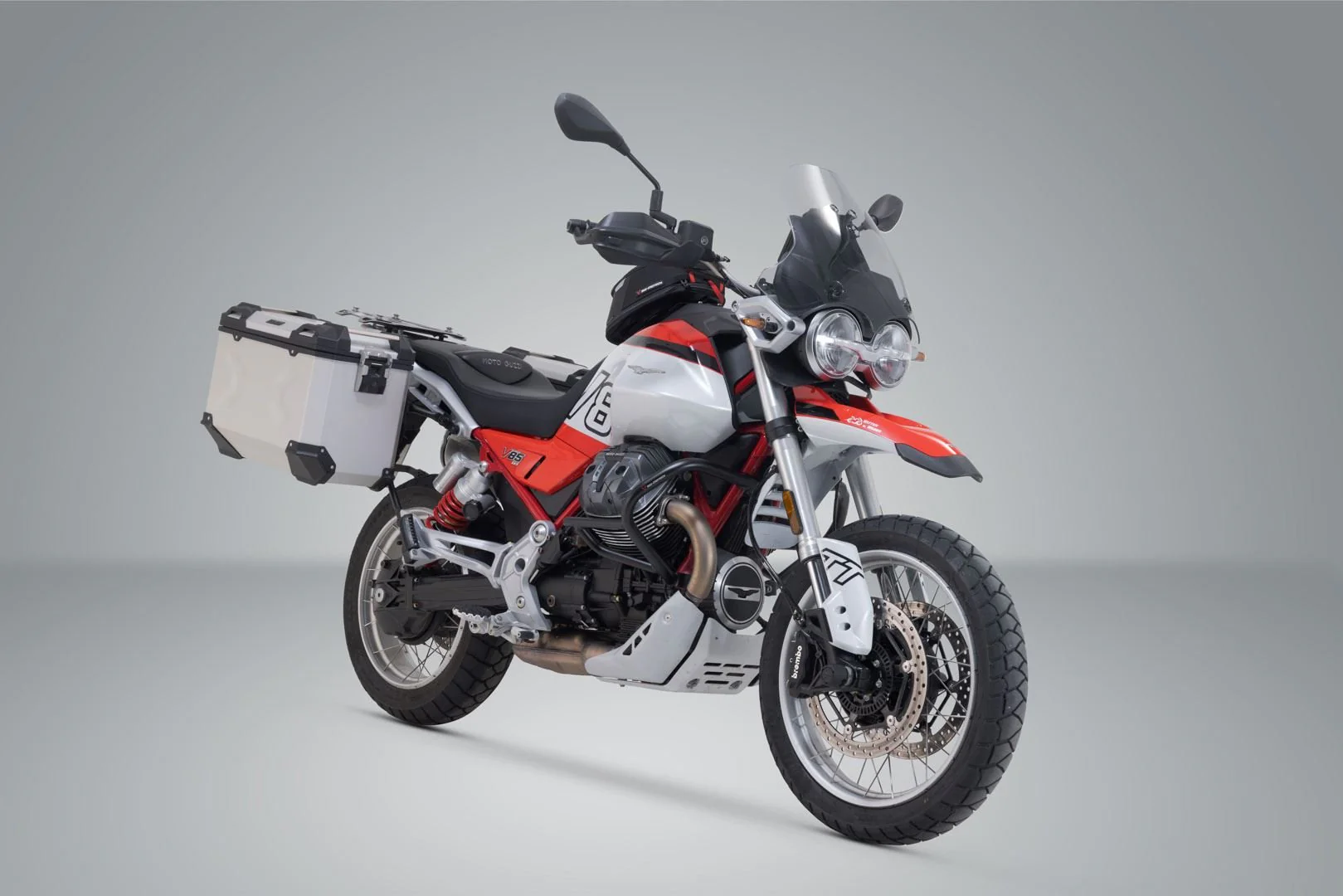 TRAX ADV aluminium case system Silver. 37/45 l. Moto Guzzi V85 TT / Strada (24-). - Image 2