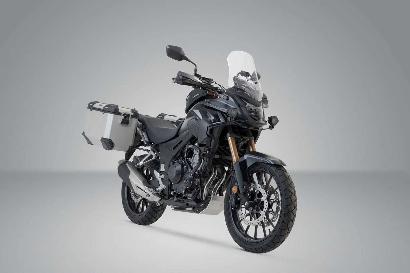 TRAX ADV Aluminium Case System 45/45 litre Honda CB500X, CB500F / CBR500R (-15) Silver - Image 2
