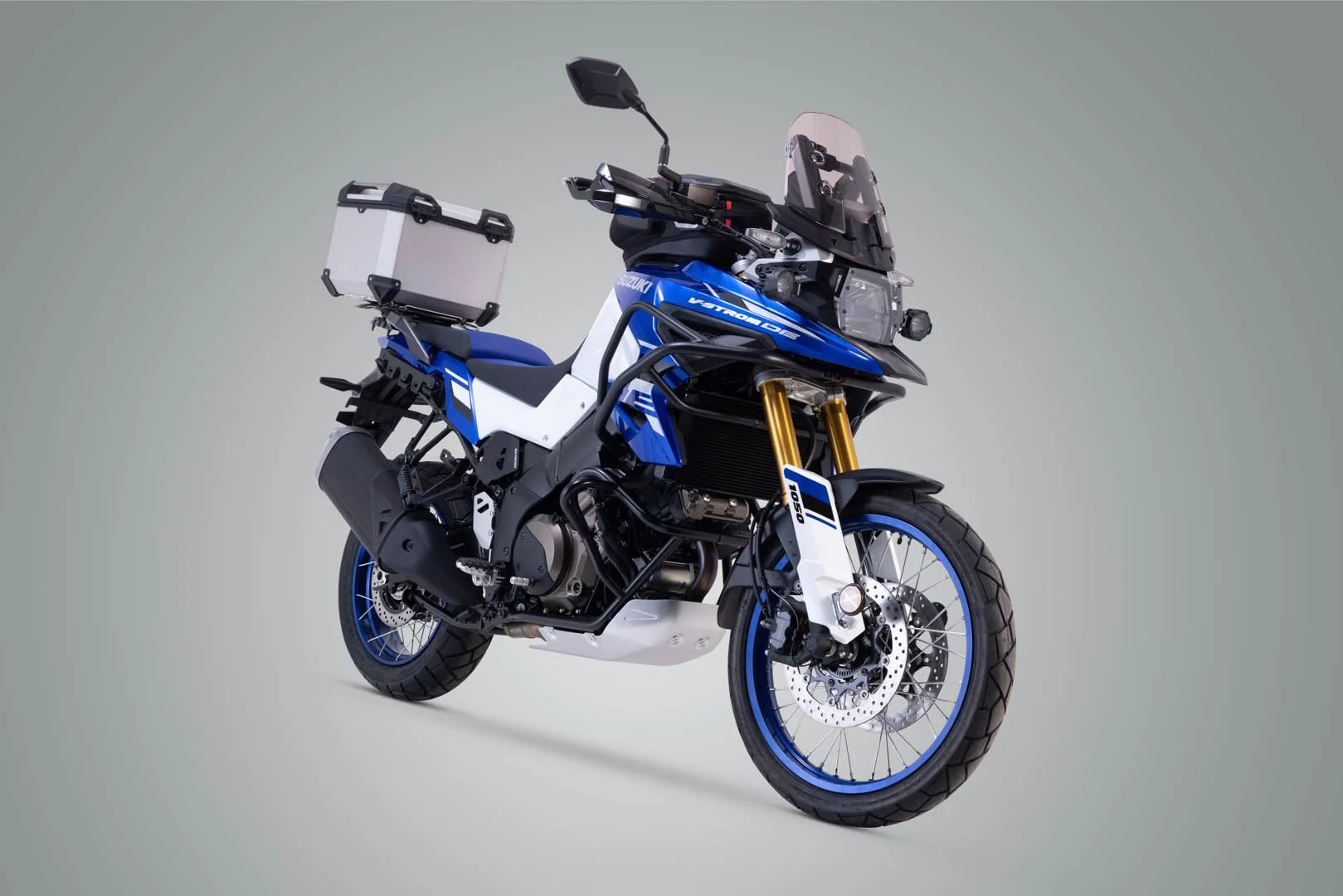 TRAX ADV top case system Silver. Suzuki V Strom 650 / 1000 / 1050. - Image 2