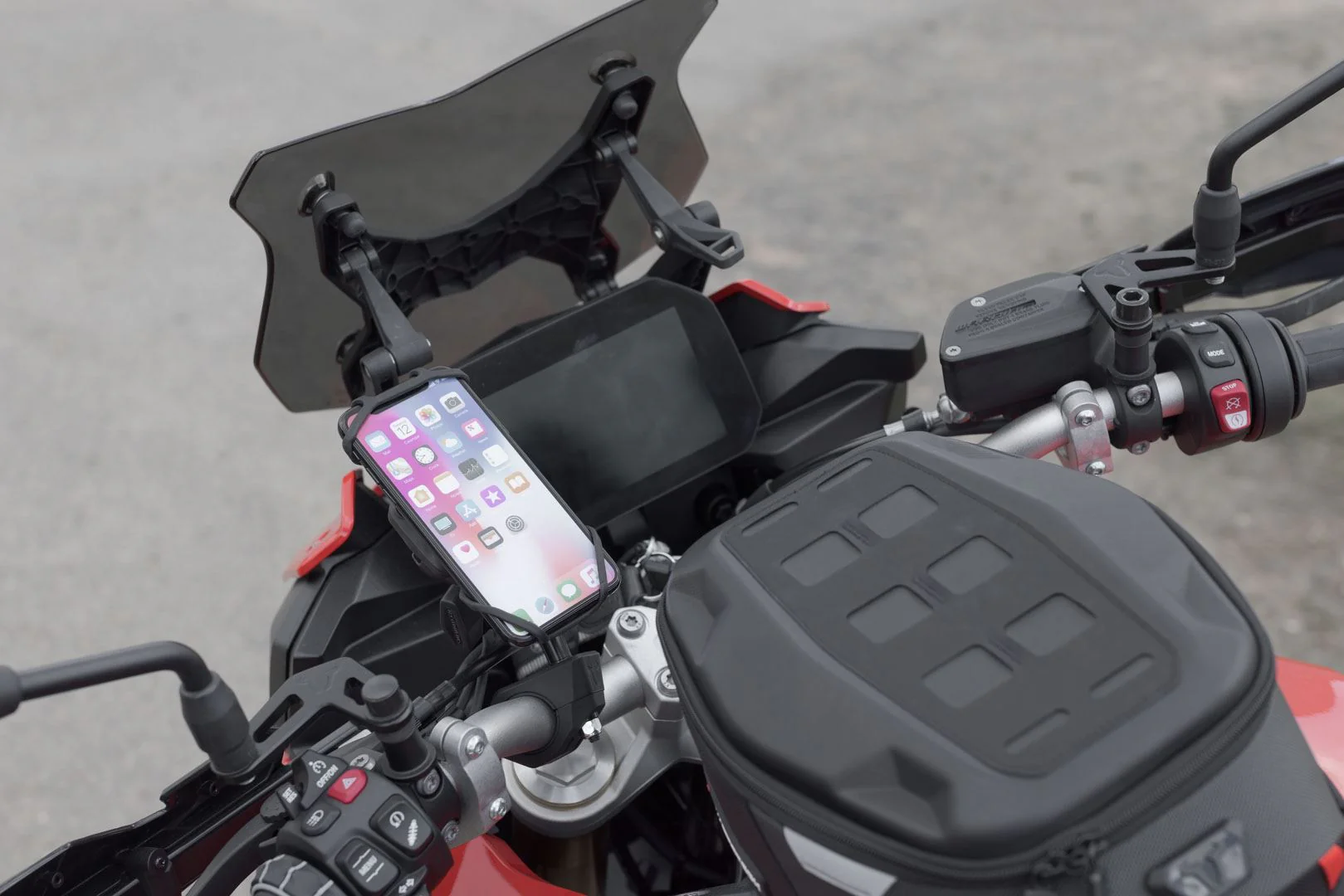 Universal GPS Mount Kit with T-Lock Smartphone Big Incl. 2" Socket Arm, for Handlebar/Mirror Thread - Image 5