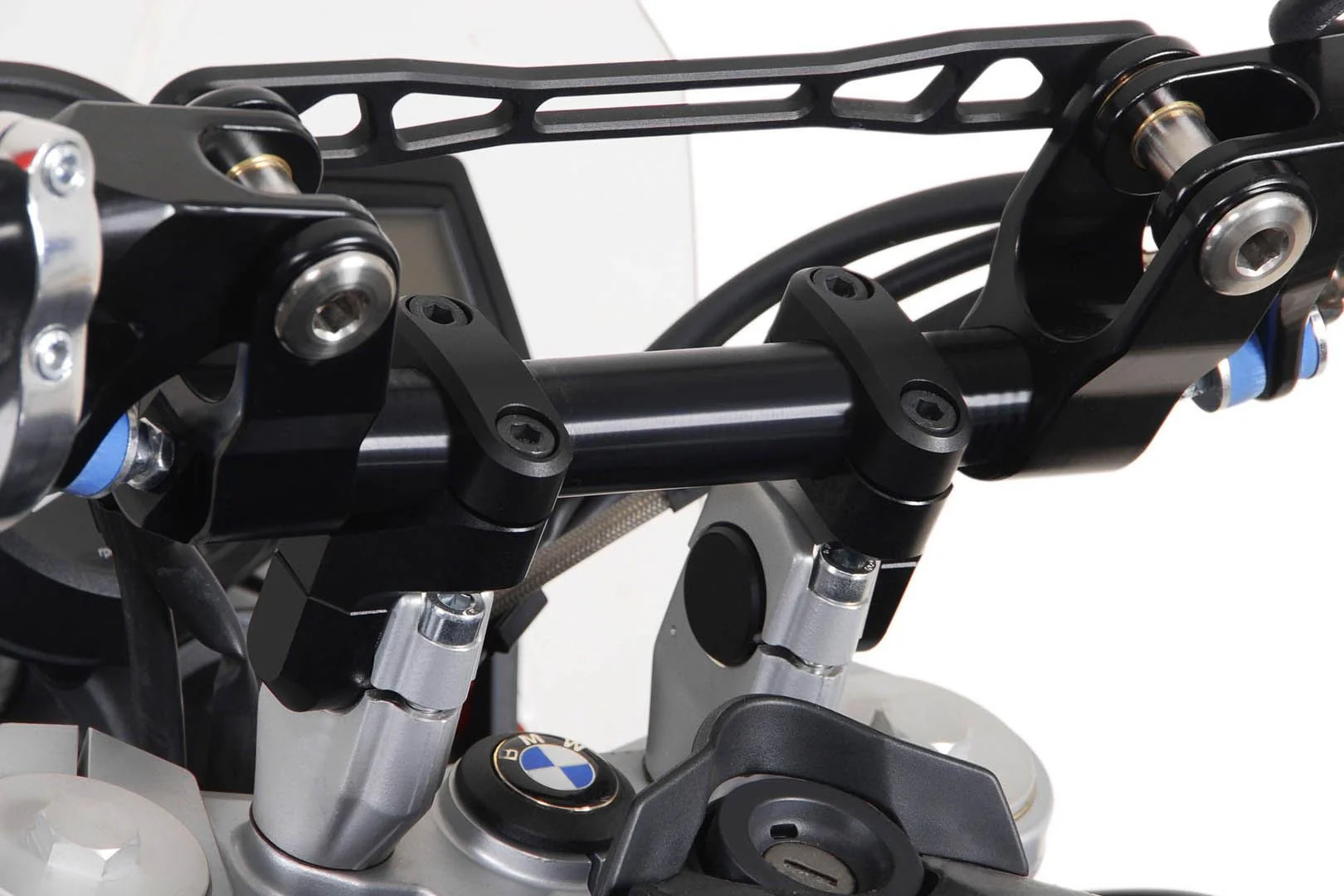 Vario bar back for Ø 28 mm handlebar Up/back variable. Black - Image 3